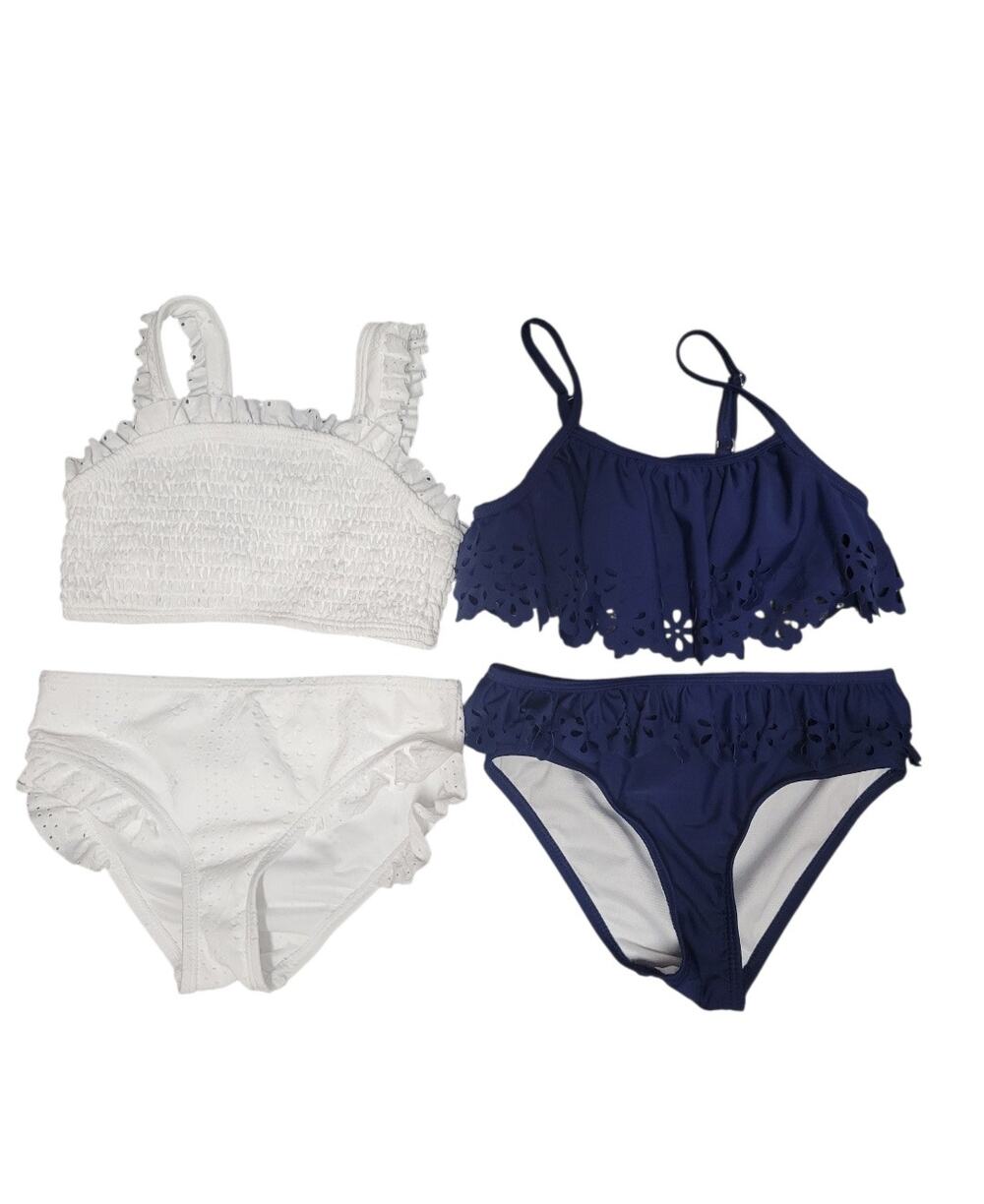 NWOT Bikini Set Bundle Navy White 2 Piece Swimsuit Sets Sperry Girls Size 6
